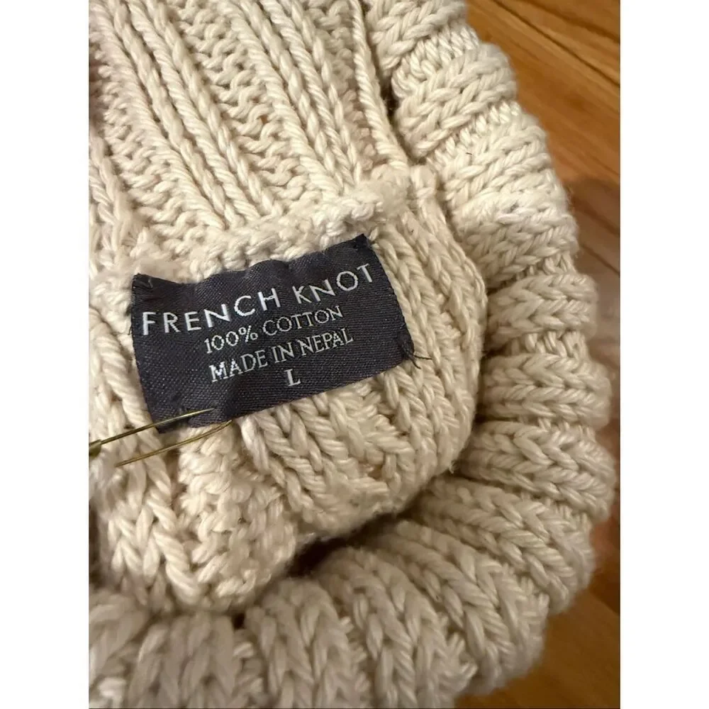 New Free People x French Knot Cable Knit Dog Sweater Size L